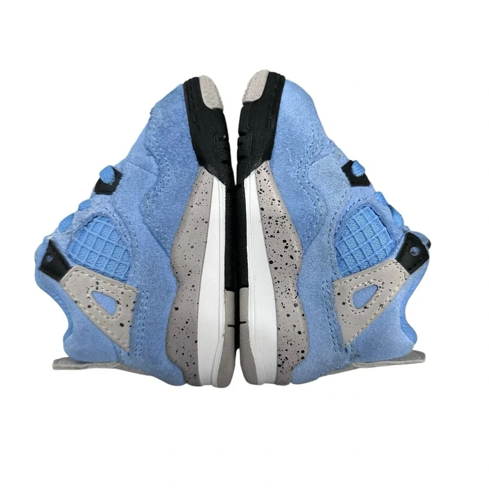 Nike Air Jordan 4‎ Retro TD Size 8C University Blue UNC BQ7670-400 Toddlers Baby